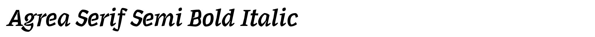 Agrea Serif Semi Bold Italic image